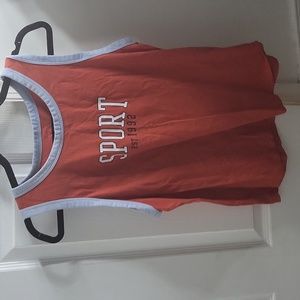 Redish orange colored tank top size L from flirtitude active